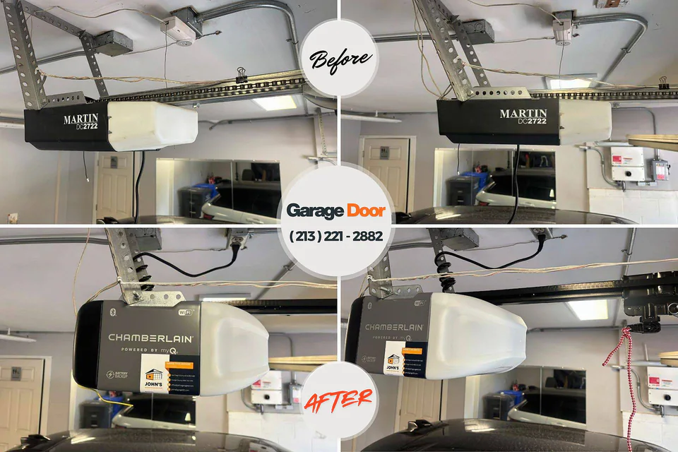 Before and after: garage door repair Brandywine Bay, NC